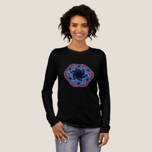 T-shirt En Tri-matière Fractale de Mandelbrot patriotique rouge blanc et