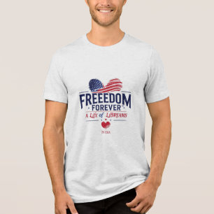 T-shirt En Tri-matière Freedom Forever - Vintage USA Tri-Blend Tee