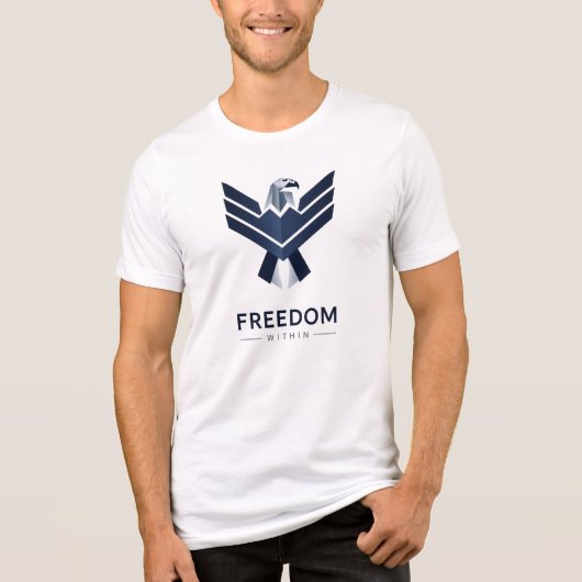 T-shirt En Tri-matière "Freedom Within" Modern Geometric Eagle (Recto)