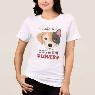T-shirt En Tri-matière Freefit I AM A Dog & Amoureux des chats Women’s Tr