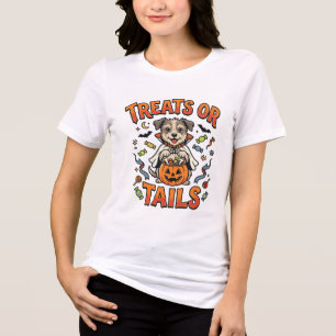 T-shirt En Tri-matière Friandises pour chien de Halloween méfaits
