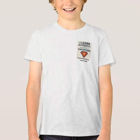 T-shirt En Tri-matière Fruit Avec Le TDAH*, J'Apprends Différemment (Recto)
