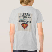 T-shirt En Tri-matière Fruit Avec Le TDAH*, J'Apprends Différemment (Verso)