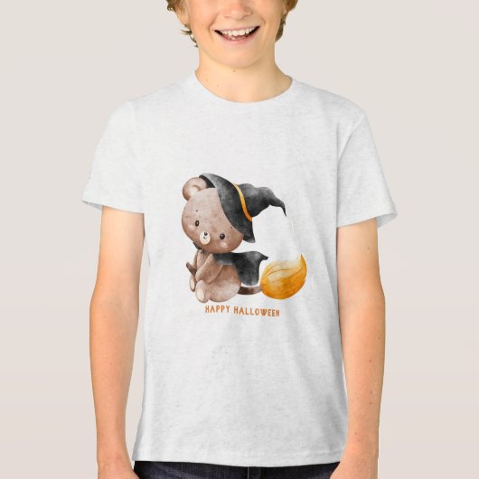 T-shirt En Tri-matière Fun Retro "Trick or Treat" Splash Halloween (Recto)