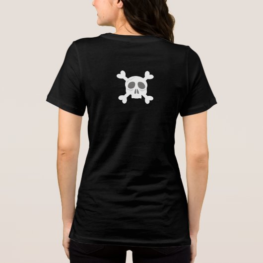 T-shirt En Tri-matière Fun White Skeleton Rib Bones & Sketch Halloween (Verso)
