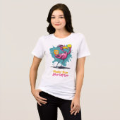 T-shirt En Tri-matière Funky Flamant rose Pickleball (Recto plein)