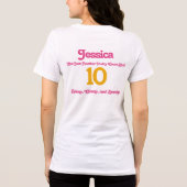 T-shirt En Tri-matière Funky Flamant rose Pickleball (Verso)