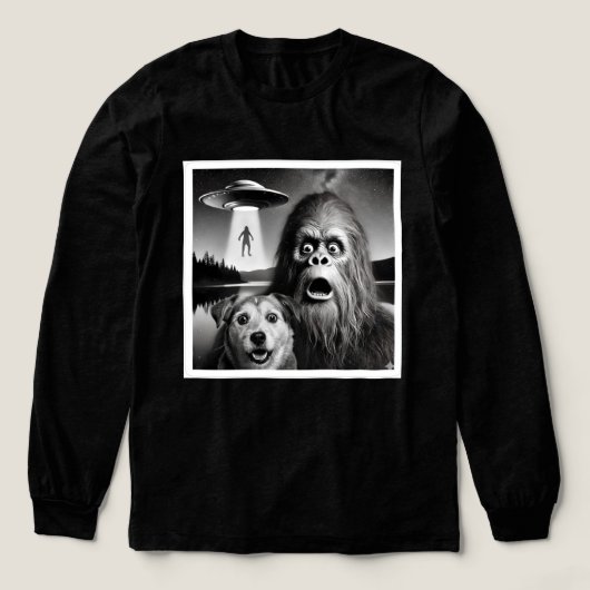 T-shirt En Tri-matière Funny Bigfoot & Dog for  Alien believers  (Motif devant)