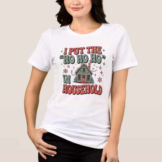 T-shirt En Tri-matière Funny Christmas Mom Ho Ho Ho Shirt (Recto)