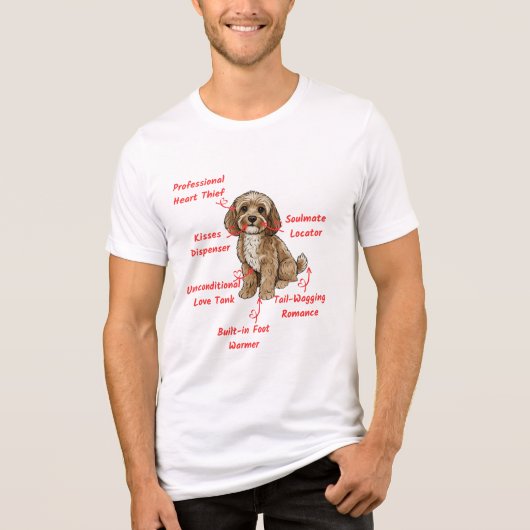 T-shirt En Tri-matière Funny Cockapoo Anatomy - Unique Valentine Gift (Recto)