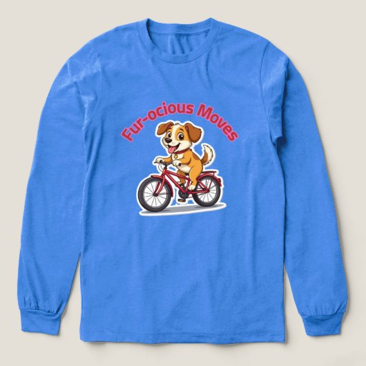 T-shirt En Tri-matière **Funny Cycling Dog – Cute Dog Riding a Bicycle Il (Motif devant)