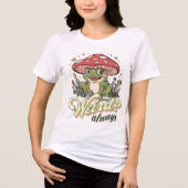 T-shirt En Tri-matière Funny Frog Champignons Cute Shy Introvert (Recto)