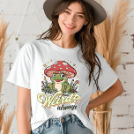 T-shirt En Tri-matière Funny Frog Champignons Cute Shy Introvert<br><div class="desc">Funny Frog Champignons mignonette Shy Introvert Femen Tshirt Mode Top caractéristiques afrog assis sous un champignon avec le texte "Me? Bizarre ? Toujours" dans la typographie de script moderne. Un cadeau parfait pour les personnes introverties pour lui et elle pour l'anniversaire, Noël, Fête des Mères, Fête des pères et plus...</div>