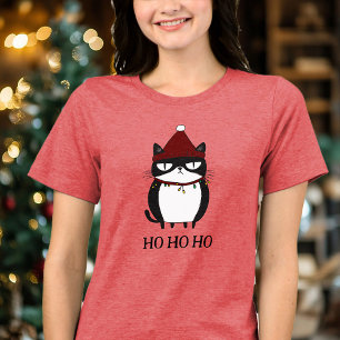 T-shirt En Tri-matière Funny Grouchy Chat Catmas Humour Noël