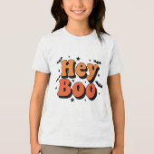 T-shirt En Tri-matière Funny Hey Boo Shirt - Saison Éffrayante Halloween  (Recto)