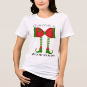 T-shirt En Tri-matière Funny Holiday Elf Bow Connaît Noël (Recto)