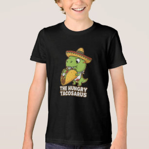 T-shirt En Tri-matière  Funny Hungry Tacosaurus T-Rex Dinosaur Mangeant  