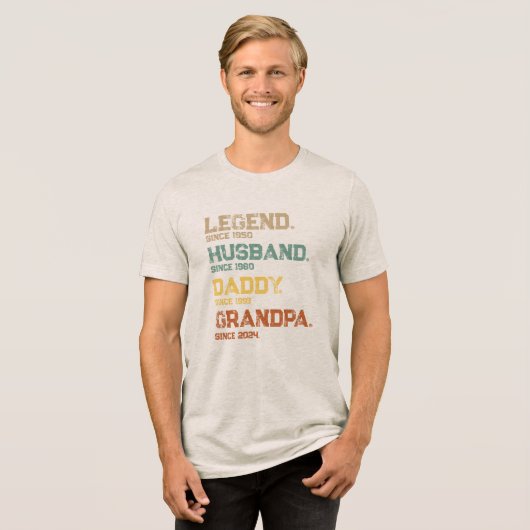 T-shirt En Tri-matière Funny Legend Husband Daddy Grandpa Custom Gift (Recto plein)