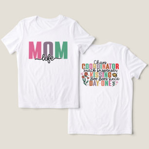 T-shirt En Tri-matière Funny Maman Vie/Chaos Coordonnateur
