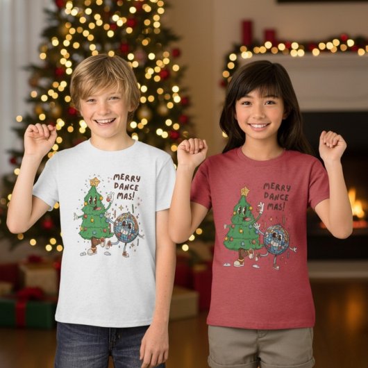 T-shirt En Tri-matière Funny Merry Dance-mas Christmas Tree Disco