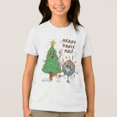 T-shirt En Tri-matière Funny Merry Dance-mas Christmas Tree Disco (Recto)