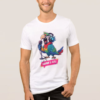 T-shirt En Tri-matière Funny Parrot chanter Karaoke T-Shirt