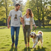 T-shirt En Tri-matière Funny "Resident Genius" Dog Einstein Parody