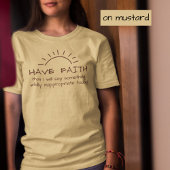 T-shirt En Tri-matière Funny Rude Sunshine Sarcastique Phrase Faith