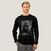 T-shirt En Tri-matière Funny Scared Bigfoot Watching UFO Alien (Recto complet)