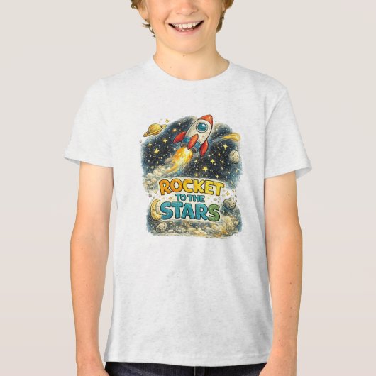 T-shirt En Tri-matière Fusée vers les étoiles (Recto)