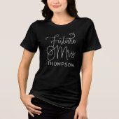T-shirt En Tri-matière Future Mme Calligraphie Monogramme Mariée (Recto)