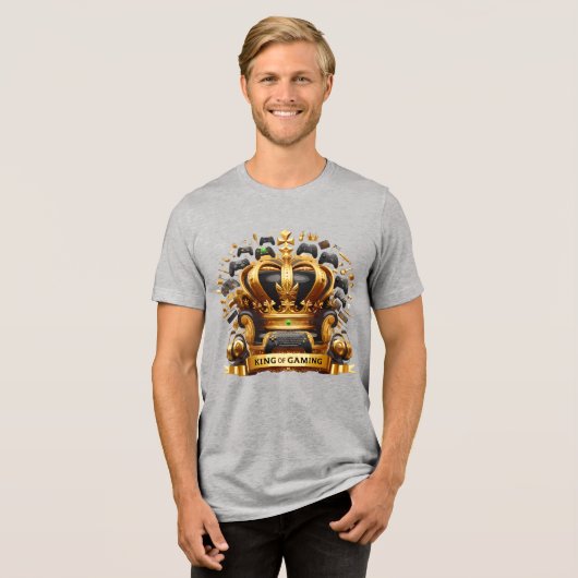 T-shirt En Tri-matière Gaming Monarchy Golden Crown Royal Emblem (Recto plein)