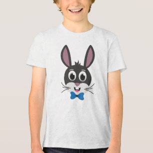 T-shirt En Tri-matière Garçon de dessin animé lapin mignon visage Pâques
