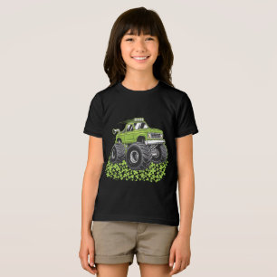 T-shirt En Tri-matière Garçon Saint-Patrick Enfant Chanceux Monster Truck