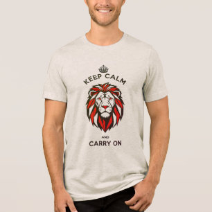 T-SHIRT EN TRI-MATIÈRE GARDEZ VOTRE CALME ET CONTINUEZ D02