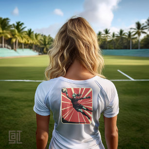 T-shirt En Tri-matière Gardienne de but rétro de football féminin