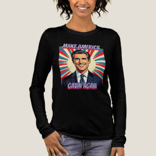 T-shirt En Tri-matière Gavin Newsom pour le Président 2028 Faire l'Amér