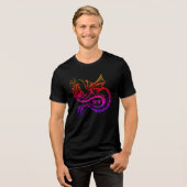 T-shirt En Tri-matière Gay AF Gradient Rainbow Dragon (Recto plein)