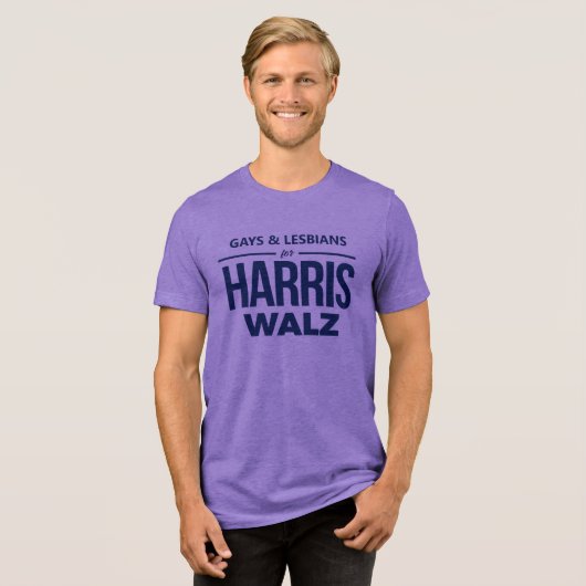 T-shirt En Tri-matière Gays et lesbiennes pour Harris Walz (Recto plein)