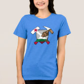 T-shirt En Tri-matière Géologue californien - Rock Hammer et Shield (Recto)