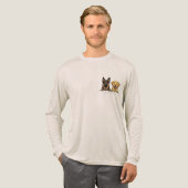 T-shirt En Tri-matière German Shepherd & Yellow Lab Friends pocket size (Recto complet)
