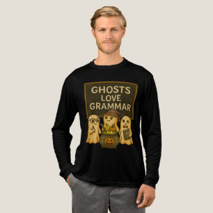 T-shirt En Tri-matière Ghosts Love Grammar Mignonne Enseignant en classe 