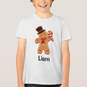 T-shirt En Tri-matière Gingerbread Homme Cookie Nom personnalisé