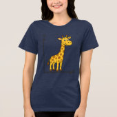T-shirt En Tri-matière Girafe de dessin mignonne sur l'axe X-Y math (Recto)