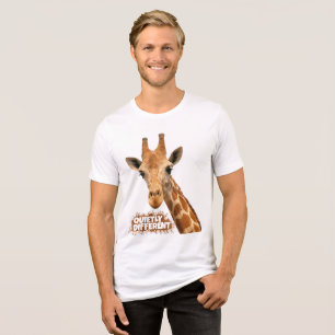 T-shirt En Tri-matière Giraffe Au Calme Différent - Giraffe Art