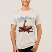 T-shirt En Tri-matière Giraffe dans un avion (Recto)