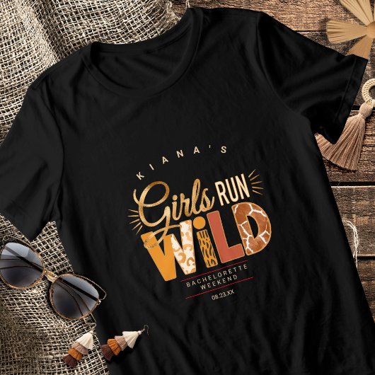 T-shirt En Tri-matière Girls Run Wild Safari Bachelorette ID1148