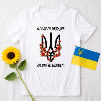 T-shirt En Tri-matière Glory to UKRAINE. Glory to Heroes. Tryzub.