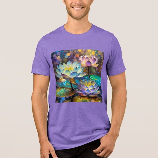 T-shirt En Tri-matière Glowing Lotus Flowers Trio (Recto)