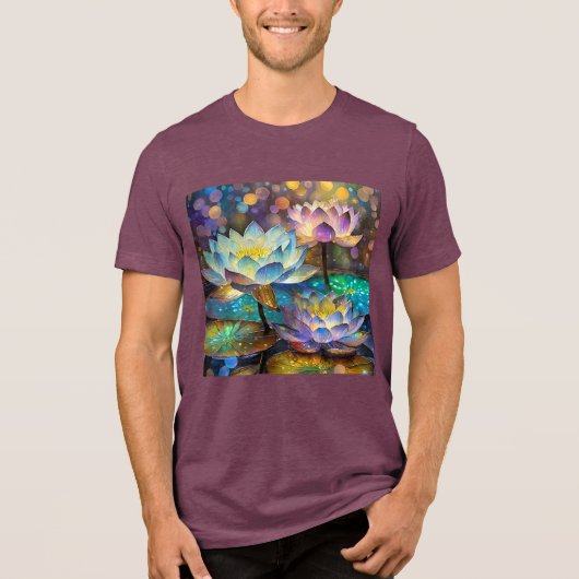 T-shirt En Tri-matière Glowing Lotus Flowers Trio (Recto)